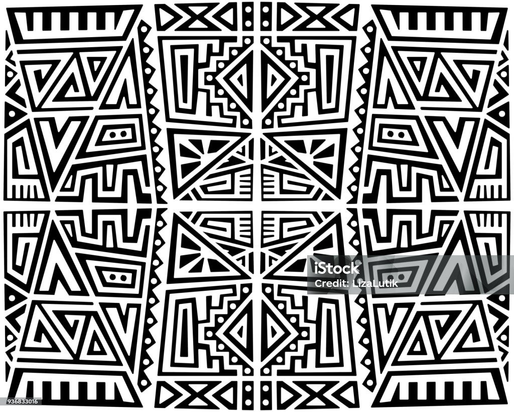 Creative Vector Seamless Pattern Creative Ethnic Style Square Seamless Pattern. Unique geometric vector swatch. Perfect for screen background, site backdrop, wrapping paper, wallpaper, textile and surface design. Trendy boho tile. Pattern stock vector