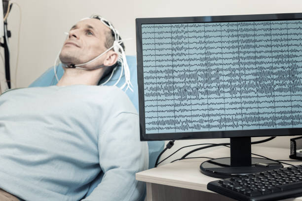 istock Selective focus of a monitor with electroencephalogram 936834110