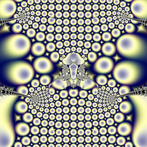 Bright and funky original fractal design, abstract art, baubles