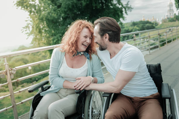 istock Positive delighted couple enjoying their relations 936843012