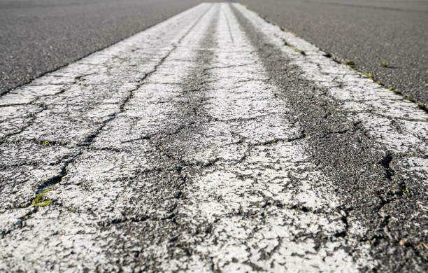 istock close up of an old road mark for backgrounds 936849510