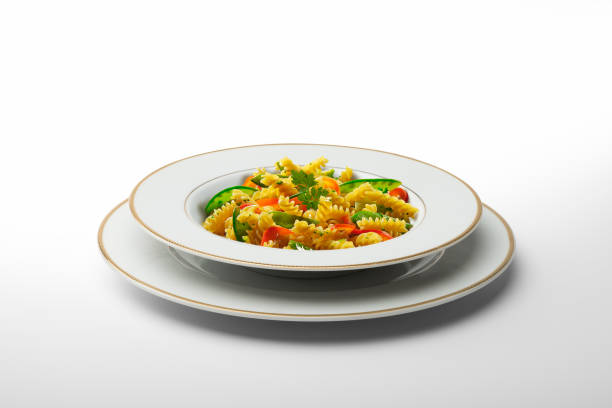 istock Pasta dish Fusilli and vegetables 936854536