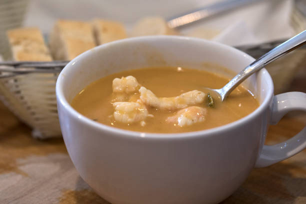 istock Lobster soup with bread in Iceland 936863186