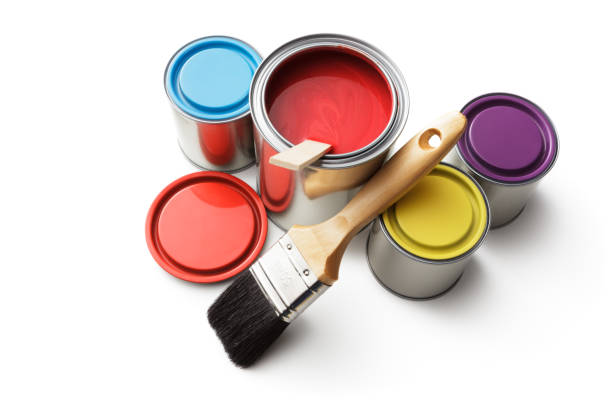 istock Paint: Paint Cans and Brush Isolated on White Background 936875614