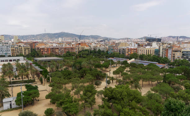 istock Barcelona Spain Juan Miro Park day view. 936882450