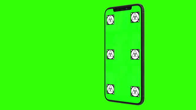 Isolated Smart Phone with Green Screen