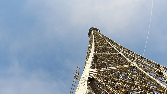 Eiffel Tower under to top