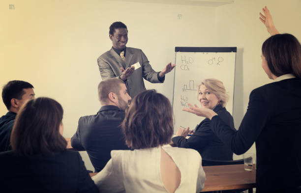 istock African American business coach communicating with auditorium 936898772