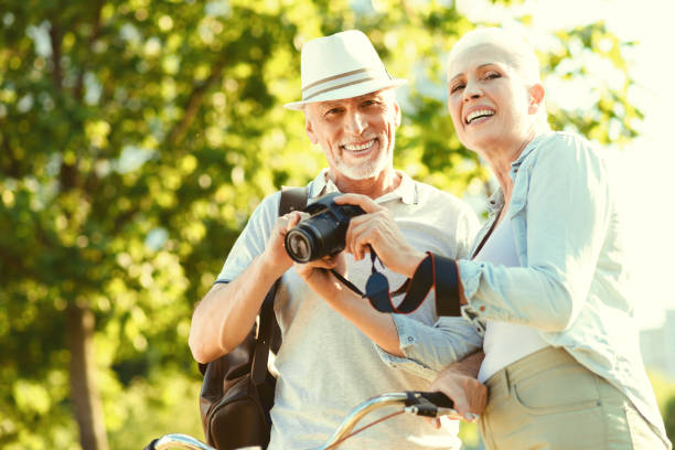 istock Positive elderly couple having a walk 936908206