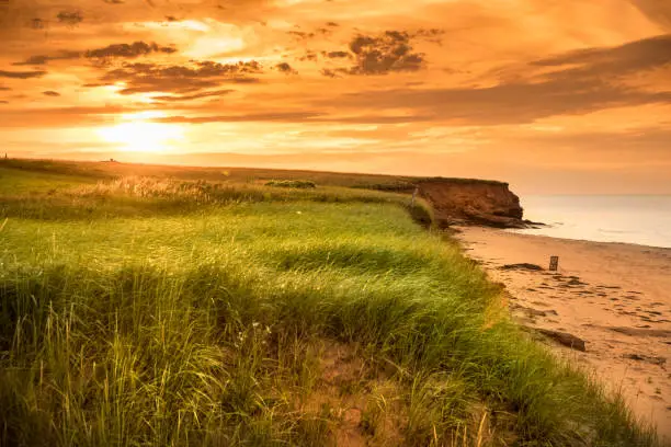 Photo of Dalvay Beach on the Atlantic shore in PEI Canada