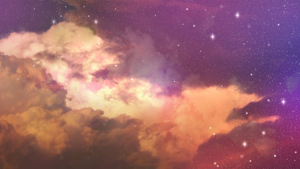 istock Abstract colorful sky with cloud and star 936911518