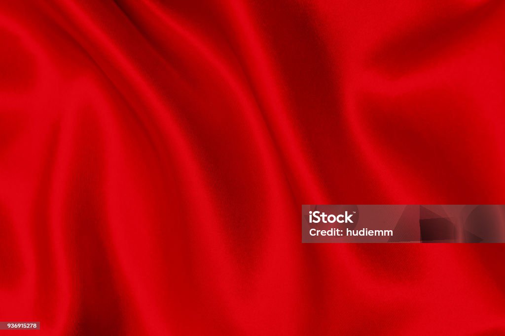 Red satin background textured Red Stock Photo