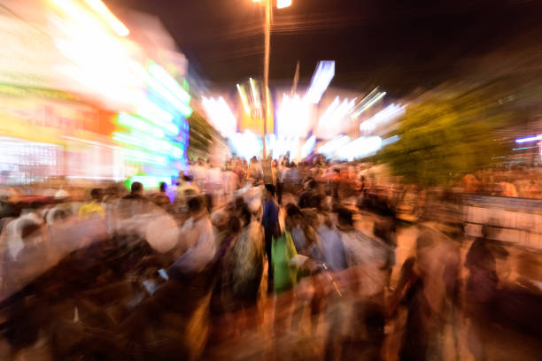 istock Zoom blur of car trail on road 936929834
