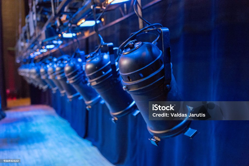 Stage lighting Backstage Stock Photo