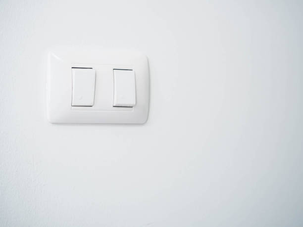 istock Turn on and turn off switch symbols with gray concrete or cement background. 936939088