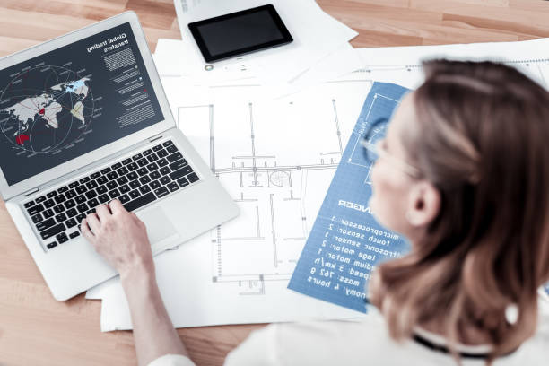 istock Top view picture of working process at the table 936942706