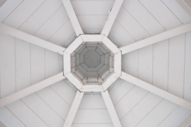 Wooden dome texture crop shot