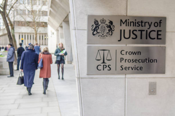 ministero della giustizia & crown prosecution service, londra - government dpeartment foto e immagini stock