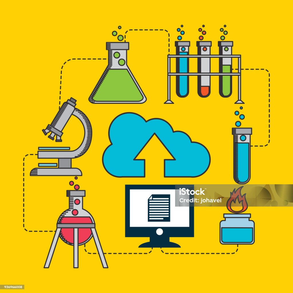 Science Lab Design Stock Illustration - Download Image Now - Abstract ...