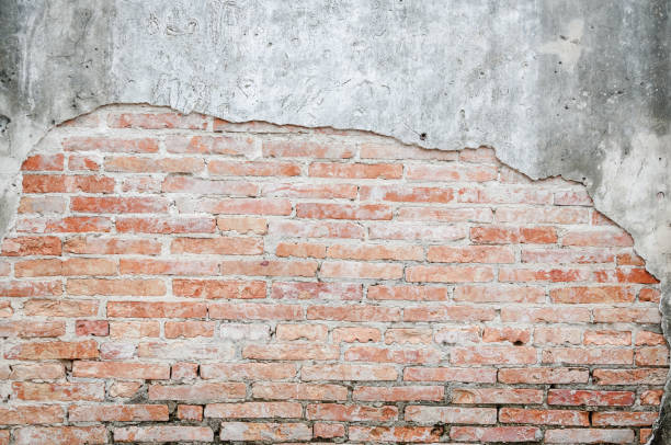 istock Old cracked concrete vintage brick wall background, Textured background, old brick wall pattern 936966804