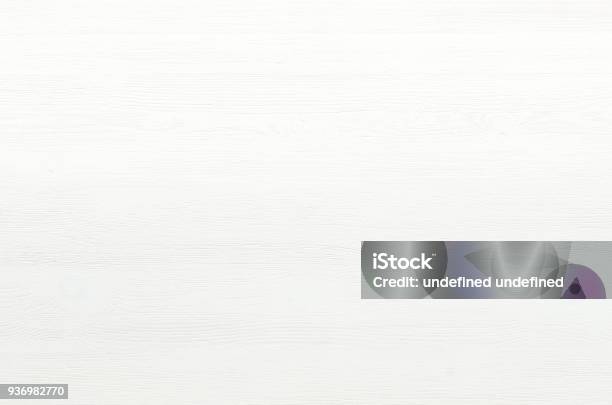 White Wooden Textured Board Surface Background Top View Stock Photo - Download Image Now