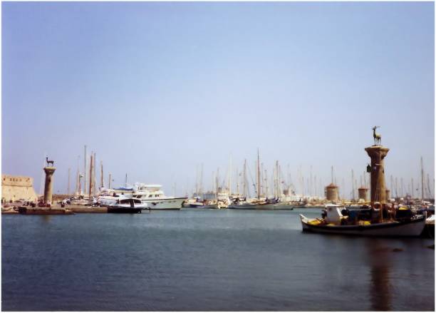 istock Harbor in Rhodes, Greece 936983582