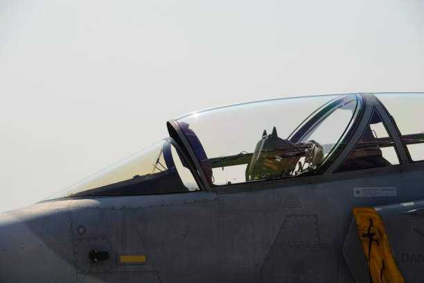 istock Cockpit of jet military plane 936994908