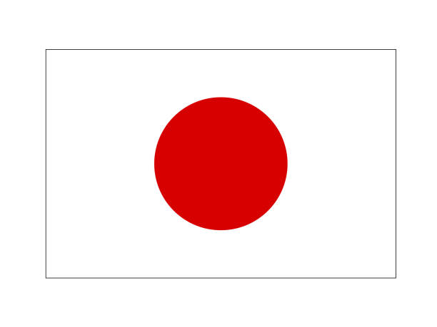 ilustraciones, imágenes clip art, dibujos animados e iconos de stock de bandera japonesa  - japanese flag japan flag white