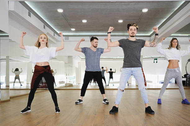 istock Group of four hip-hop dancers 936998976