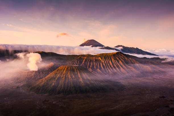 istock Sunrise in front of a volcano 937013240