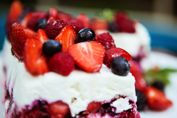istock summer cake with strawberries and fresh fruits 937013460