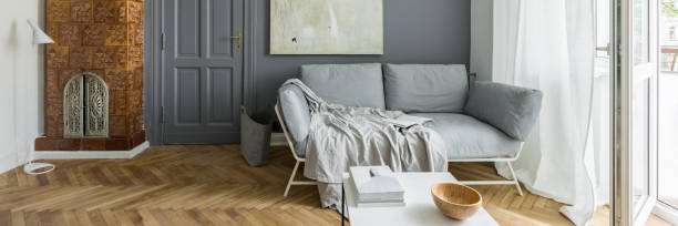 istock Living room with tiled stove 937018170