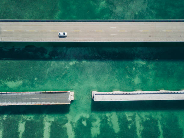 istock Bridge in Florida Keys from drone point of view 937018398
