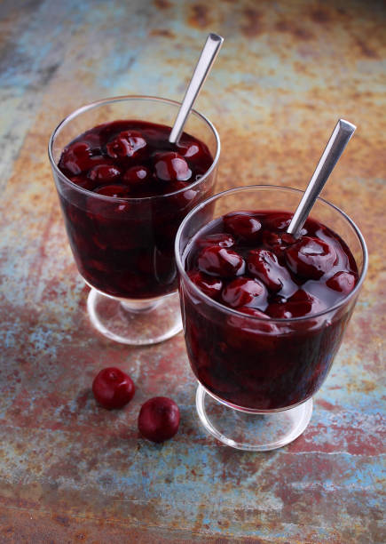 istock Kissel with cherries in a glass 937031926