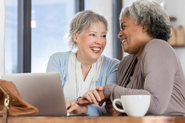 istock Long time friends catch up over coffee 937037520