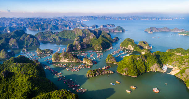 istock Cat Ba island from above. Lan Ha bay. Two Maples, Vietnam 937037688