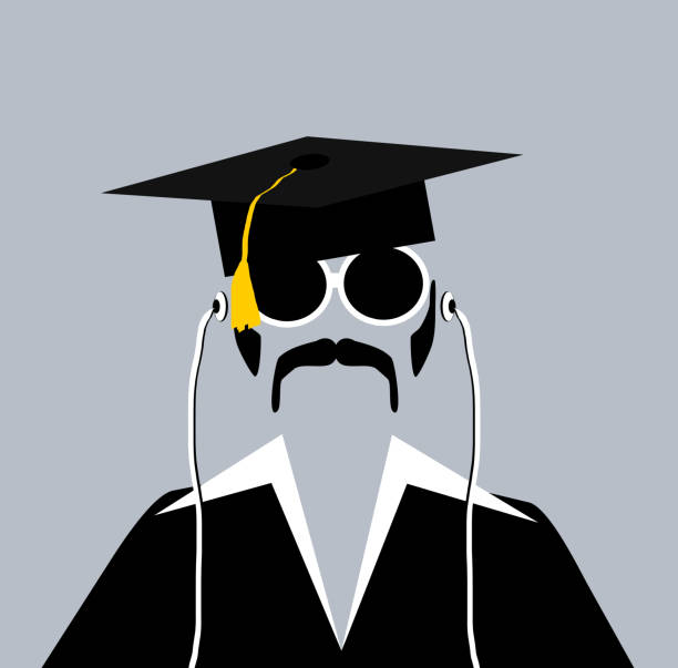 cool graduate cool graduate wearing earphones report card stock illustrations