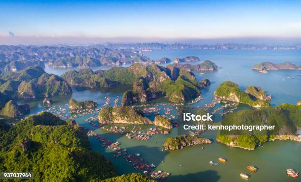 Cat Ba Island From Above Lan Ha Flies Hai Phong Vietnam Stock Photo - Download Image Now