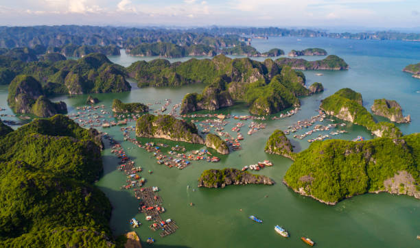 istock Cat Ba island from above. Lan Ha bay. Two Maples, Vietnam 937037970