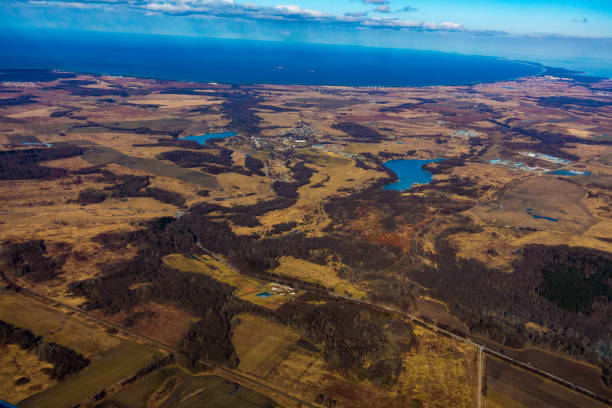 istock Farmland aerial view at autumn 937038948