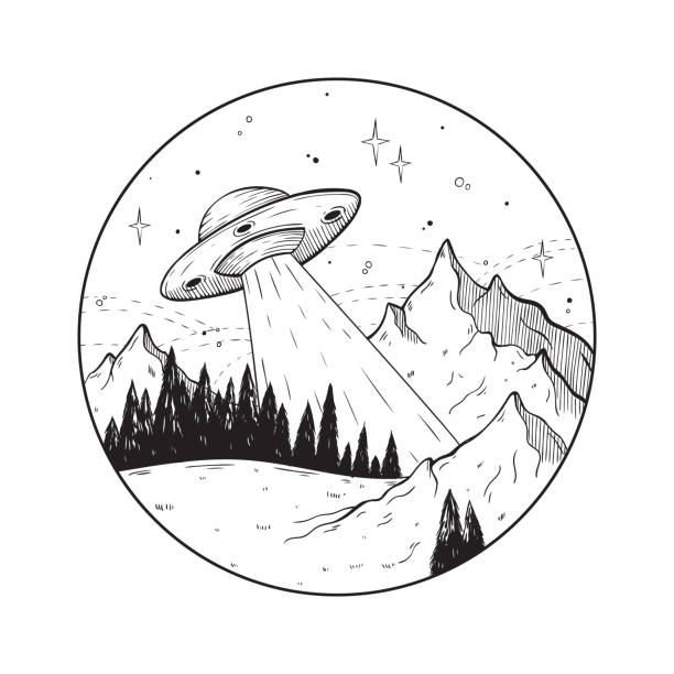 Ufo Drawing Stock Photos, Pictures & Royalty-Free Images - iStock