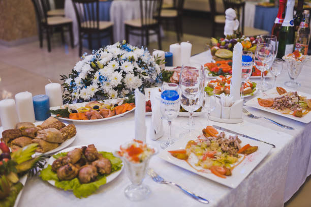 istock Holiday table with a variety of dishes 8090. 937048134