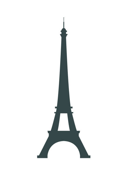 illustrazioni stock, clip art, cartoni animati e icone di tendenza di icona della torre eiffel di parigi francia - paris france eiffel tower architecture france