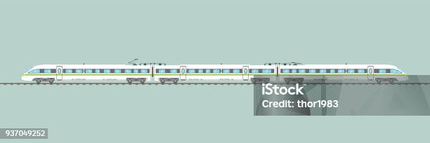 Express Train Shape Flat Highspeed Train Express Railway Stock Illustration - Download ...