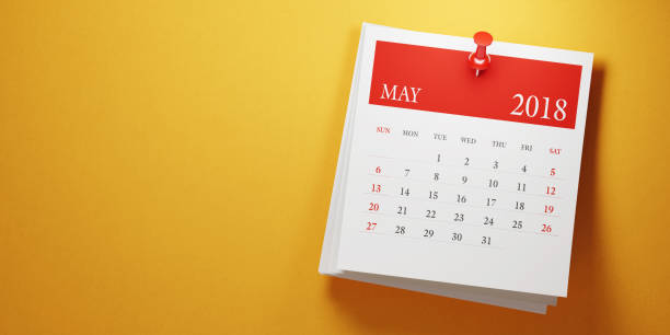 istock Post It May Calendar On Yellow Background 937057162