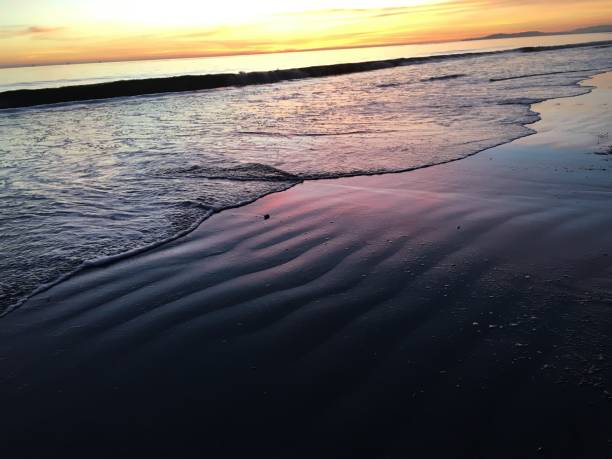 istock Textures and patterns in the sand at sunset in Carpinteria California 937060968