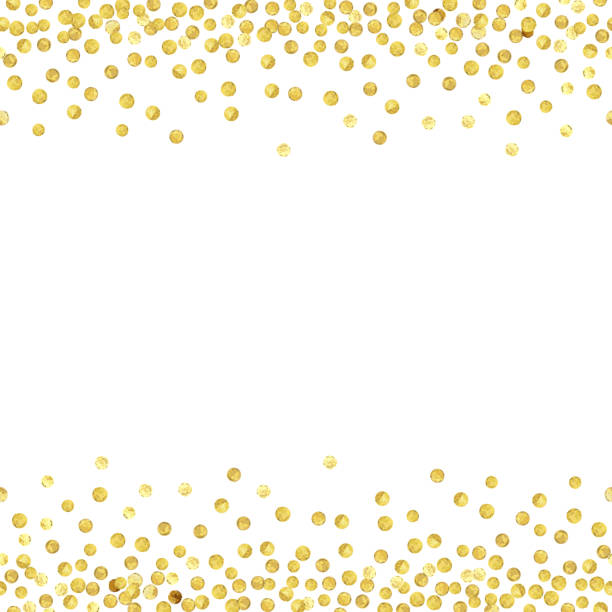 stockillustraties, clipart, cartoons en iconen met goud stip naadloze 2 - gold confetti