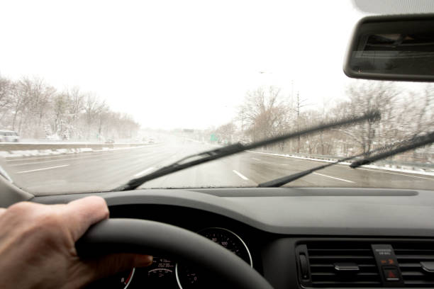 istock Driving on the interstate in bad winter weather 937064816