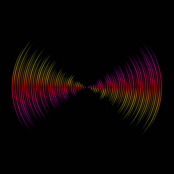 illustrazioni stock, clip art, cartoni animati e icone di tendenza di onda sonora dall'equalizzatore. - spectrum rainbow backgrounds disco