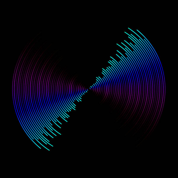 ilustrações de stock, clip art, desenhos animados e ícones de sound wave from equalizer. - spectrum rainbow backgrounds disco